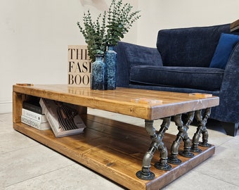 Coffee table handmade industrial rustic