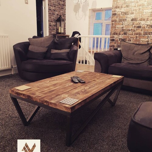 Coffee Table Industrial Rustic Timber Unique Etsy UK