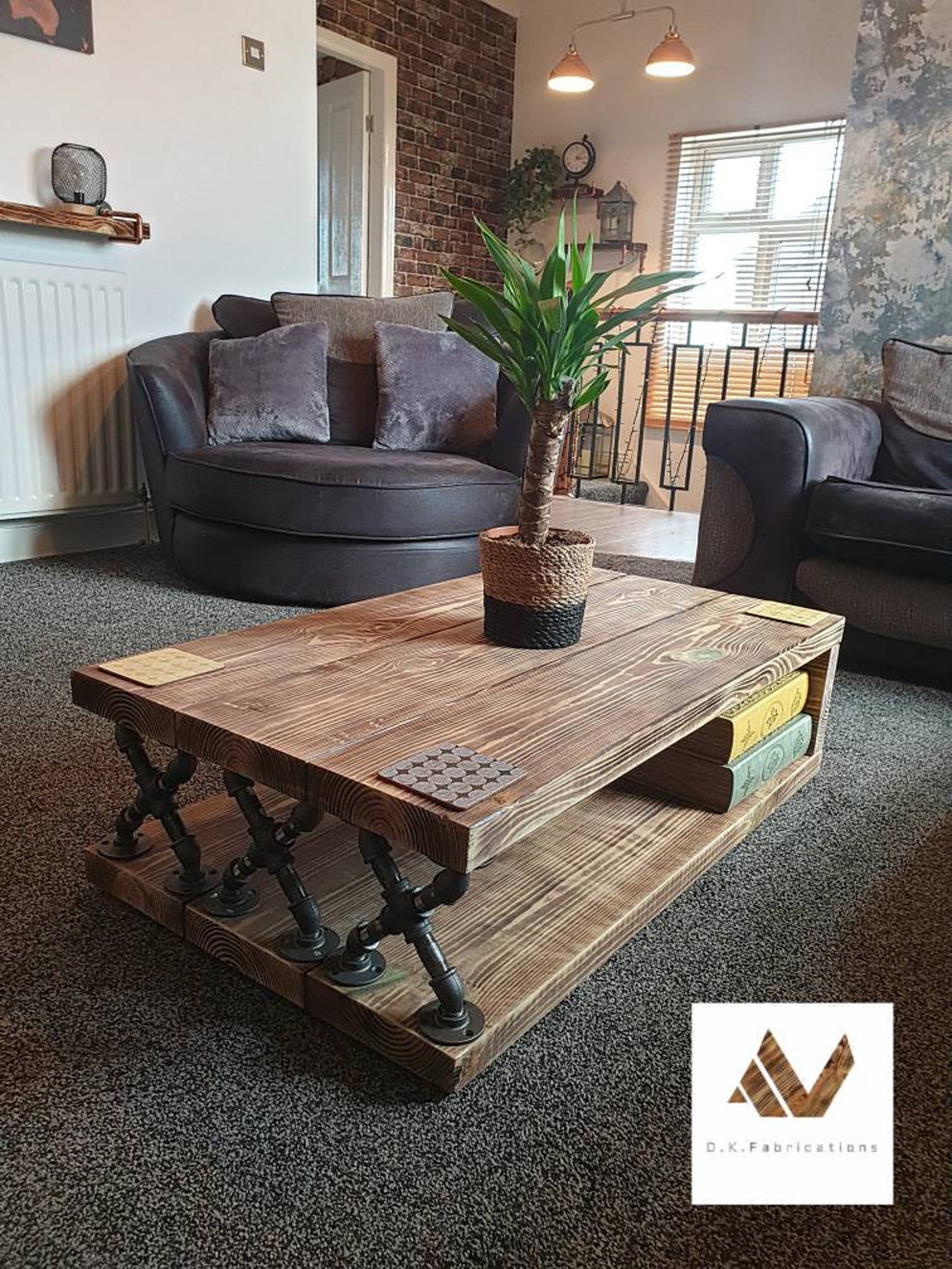 Coffee Table Handmade Industrial Rustic Etsy UK