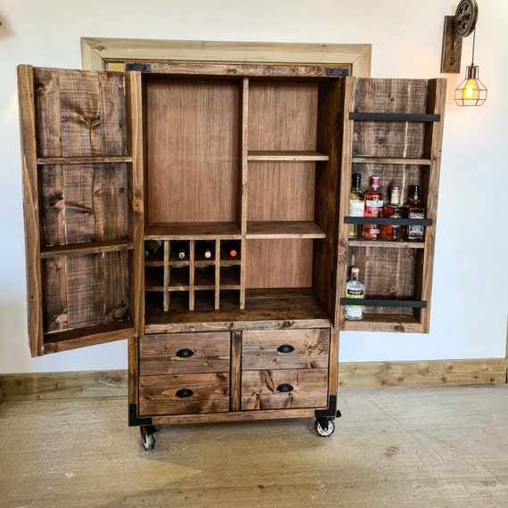 Industrial Drinks Cabinet Etsy UK