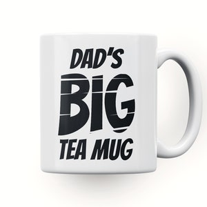 Personalised mug &#39;dads mug&#39; funny spoof coffee/tea mug. Giftware, custom mug, birthday gift anniversary gift fathers day