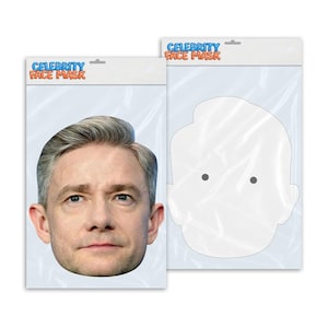 Personalised funny Celebrity face mask Martin Freeman ready to wear,  fun party gifts unique for fans, novelty face masks