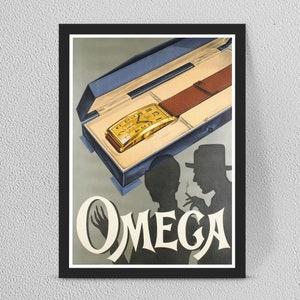Omega Vintage Posterdruck - Vintage Home Decor Wandkunst - Gerahmt/Ungerahmt - Mehrere Größen verfügbar d35