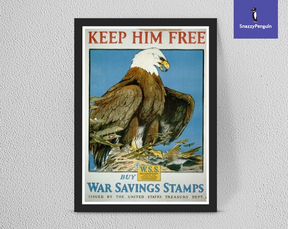 Vintage World War 1 Eat Less Bread Poster A3//A2//A1 Print