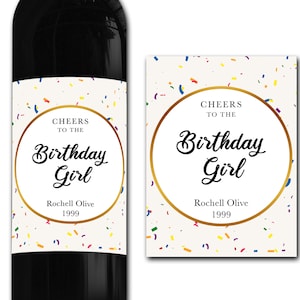 Étiquette de bouteille de vin personnalisée 21e/30e/40e/50e idéal célébration/anniversaire/anniversaire/cadeau de mariage autocollant d'étiquette de bouteille personnalisée