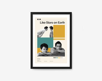 Aangepaste filmprint, retro geïnspireerde filmposter, midcentury modern, retro filmkunstwerk, minimale filmkunst, beste films, minimalistisch