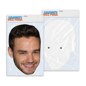 Personalised funny Celebrity face mask Liam Payne ready to wear,  fun party gifts unique for fans, novelty face masks