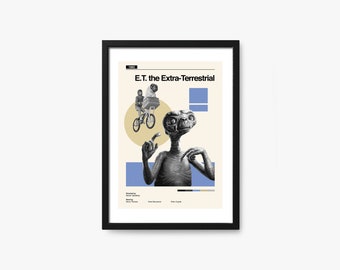 Aangepaste filmprint, retro geïnspireerde filmposter, midcentury modern, retro filmkunstwerk, minimale filmkunst, beste films, minimalistisch