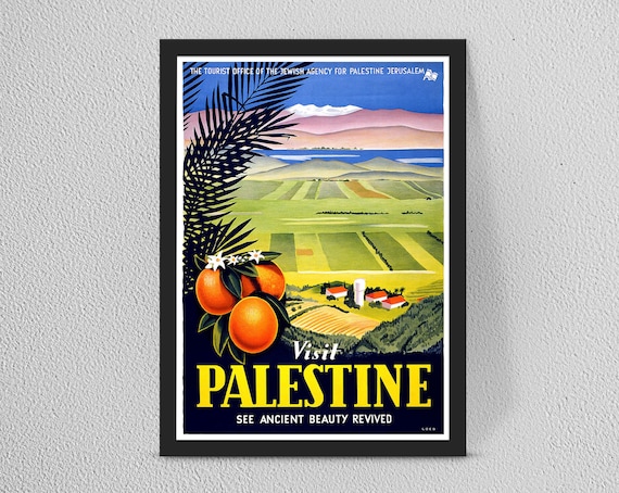 VINTAGE VISIT PALESTINE TRAVEL A3 POSTER PRINT