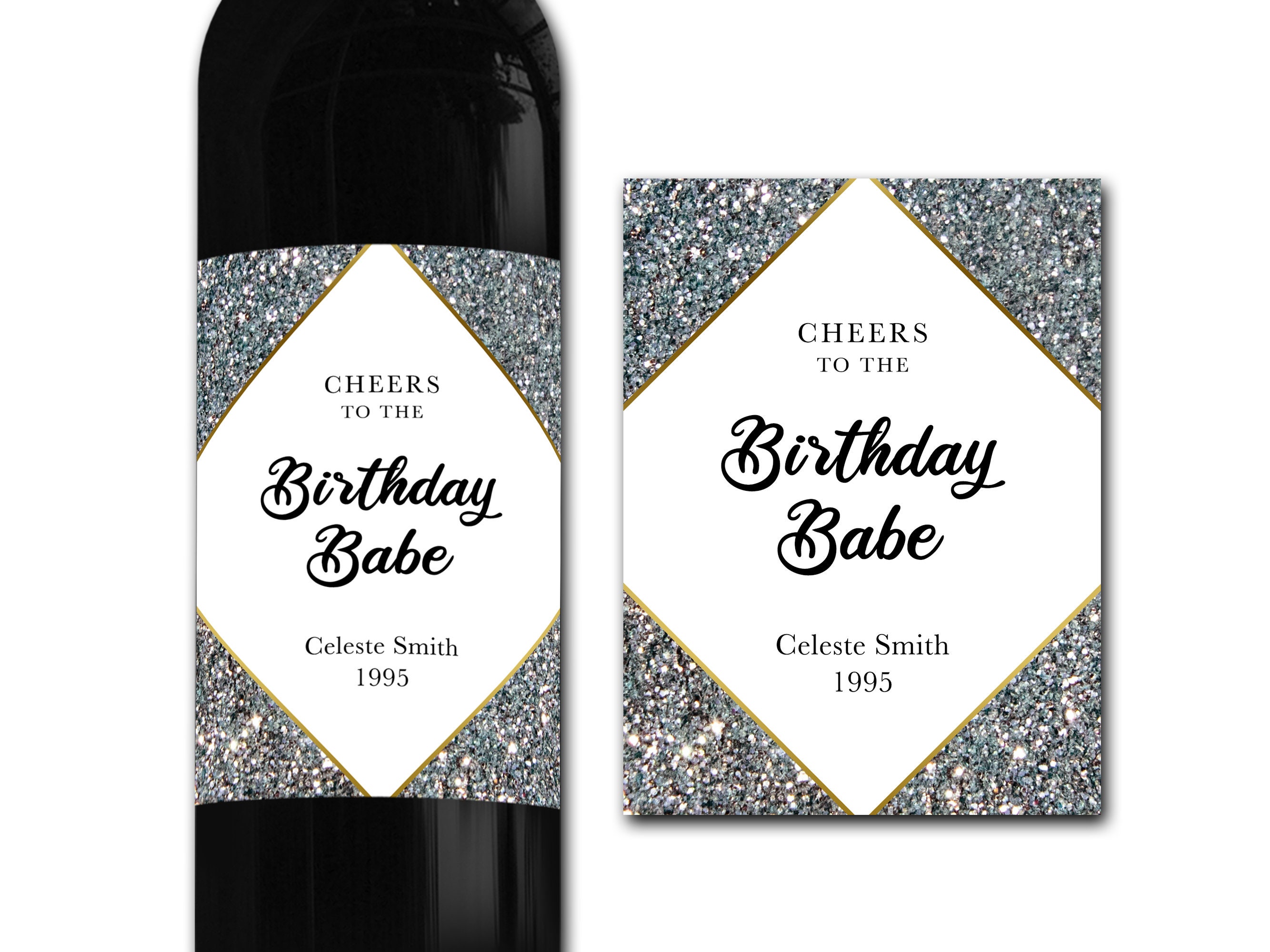 Etichetta Vino Compleanno Etichetta Bottiglia Vino Compleanno GRAVURZEILE - Personalizzata, Adesiva, Resistente - Regalo Originale Per Appassionati Di Vino Regalo Compleanno Vino - Foto 9