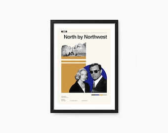 Aangepaste filmprint, retro geïnspireerde filmposter, midcentury modern, retro filmkunstwerk, minimale filmkunst, beste films, minimalistisch