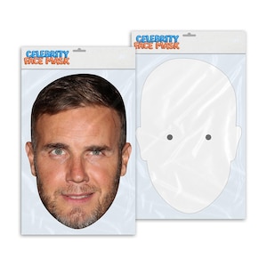 Personalised funny Celebrity face mask Gary Barlow ready to wear,  fun party gifts unique for fans, novelty face masks