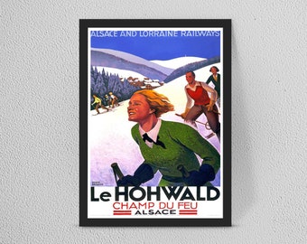 Le Hohwald vintage poster- Vintage home decor wall art - Framed/Unframed - Multiple sizes available e95