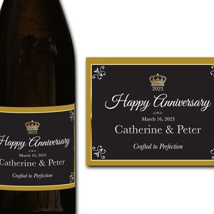 Étiquette personnalisée de bouteille de champagne/prosecco 21e/30e/40e/50e idéal/anniversaire/anniversaire/cadeau de mariage autocollant d'étiquette personnalisée