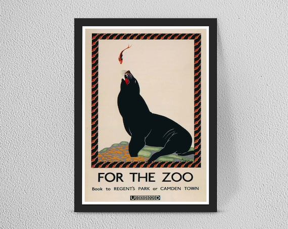 Vintage 1921 London Zoo Penguins Poster A4//A3//A2//A1 Print