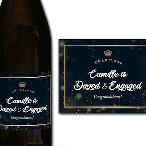 Étiquette personnalisée de bouteille de champagne/prosecco 21e/30e/40e/50e idéal/anniversaire/anniversaire/cadeau de mariage autocollant d'étiquette personnalisée