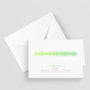 Carte de voeux Soundwave personnalisée A5, chanson spéciale, anniversaire, fiançailles, carte d'anniversaire, carte de voeux musicale, n'importe quel artiste n'importe quelle chanson