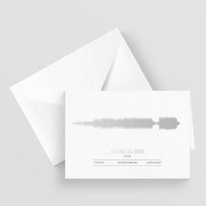 Carte de voeux Soundwave personnalisée A5, chanson spéciale, anniversaire, fiançailles, carte d'anniversaire, carte de voeux musicale, n'importe quel artiste n'importe quelle chanson