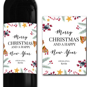 Étiquette de bouteille de vin personnalisée 21e/30e/40e/50e idéal célébration/anniversaire/anniversaire/cadeau de mariage autocollant d'étiquette de bouteille personnalisée