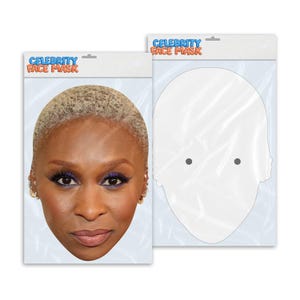 Personalised funny Celebrity face mask Cynthia Erivo ready to wear,  fun party gifts unique for fans, novelty face masks