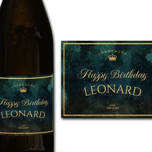 Étiquette personnalisée de bouteille de champagne/prosecco 21e/30e/40e/50e idéal/anniversaire/anniversaire/cadeau de mariage autocollant d'étiquette personnalisée