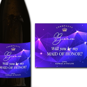 Étiquette personnalisée de bouteille de champagne/prosecco 21e/30e/40e/50e idéal/anniversaire/anniversaire/cadeau de mariage autocollant d'étiquette personnalisée