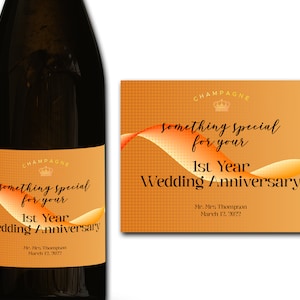 Etiqueta personalizada para botella de champán/prosecco 21/30/40/50 Ideal/aniversario/cumpleaños/regalo de boda etiqueta adhesiva personalizada