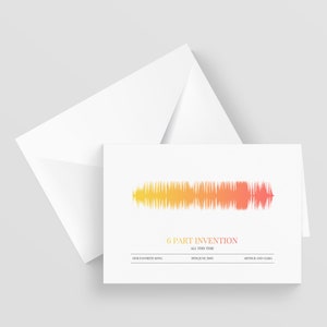 Carte de voeux Soundwave personnalisée A5, chanson spéciale, anniversaire, fiançailles, carte d'anniversaire, carte de voeux musicale, n'importe quel artiste n'importe quelle chanson