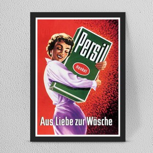 Waschmittel Werbung Poster Posterdruck - Vintage Wohnkultur Wandkunst - Gerahmt/Ungerahmt - Mehrere Größen verfügbar d46