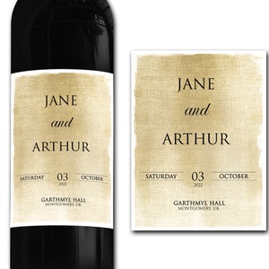 Étiquette de bouteille de vin personnalisée 21e/30e/40e/50e idéal célébration/anniversaire/anniversaire/cadeau de mariage autocollant d'étiquette de bouteille personnalisée