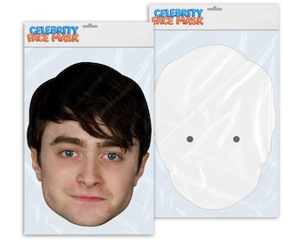 Personalised funny Celebrity face mask Daniel Radcliffe ready to wear,  fun party gifts unique for fans, novelty face masks