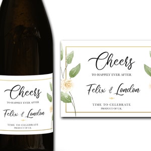 Étiquette personnalisée de bouteille de champagne/prosecco 21e/30e/40e/50e idéal/anniversaire/anniversaire/cadeau de mariage autocollant d'étiquette personnalisée