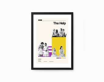 Aangepaste filmprint, retro geïnspireerde filmposter, midcentury modern, retro filmkunstwerk, minimale filmkunst, beste films, minimalistisch