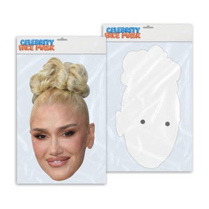 Personalised funny Celebrity face mask Gwen Stefani ready to wear,  fun party gifts unique for fans, novelty face masks