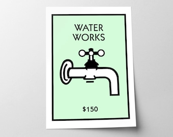 Personalised Board game Monopoly inspired street art print, New home decor, Wall gallery, House warming, Road print poster Framed/Unframed