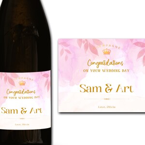 Étiquette personnalisée de bouteille de champagne/prosecco 21e/30e/40e/50e idéal/anniversaire/anniversaire/cadeau de mariage autocollant d'étiquette personnalisée