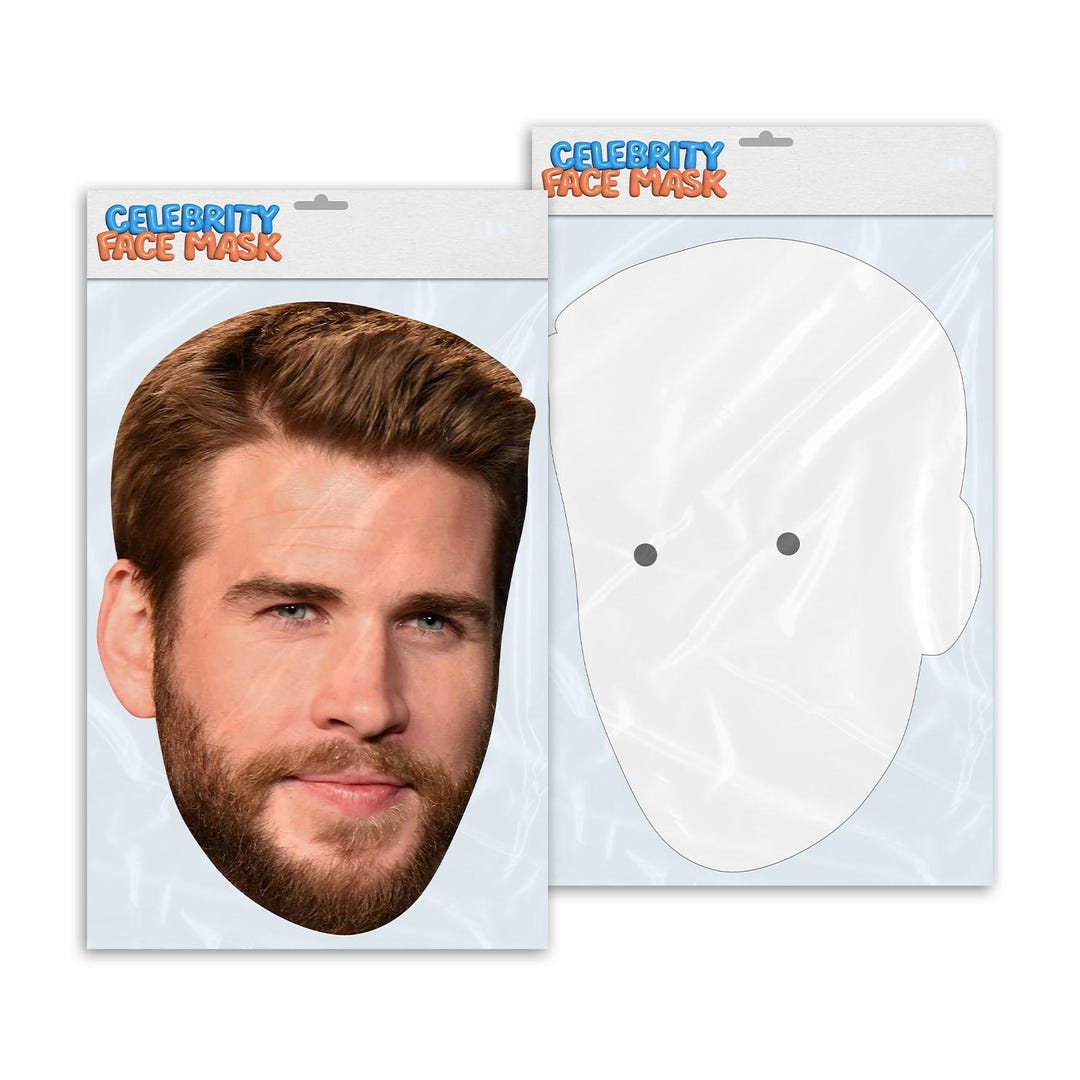 Personalised Funny Celebrity Face Mask Liam Hemsworth Ready to Wear ...