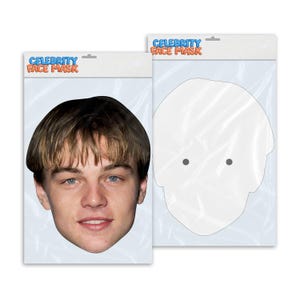 Personalised funny Celebrity face mask Leonardo DiCaprio ready to wear,  fun party gifts unique for fans, novelty face masks