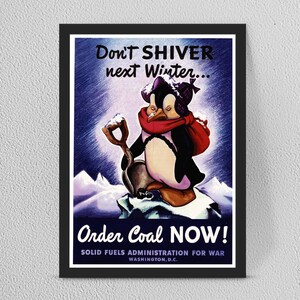 Impresión de carteles publicitarios de carbón - Arte de pared de decoración del hogar vintage - Enmarcado/Sin marco - Múltiples tamaños disponibles c38