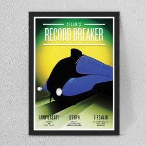 Affiche vintage du film Record breaker - art mural déco vintage - encadré/sans cadre - plusieurs tailles disponibles d13