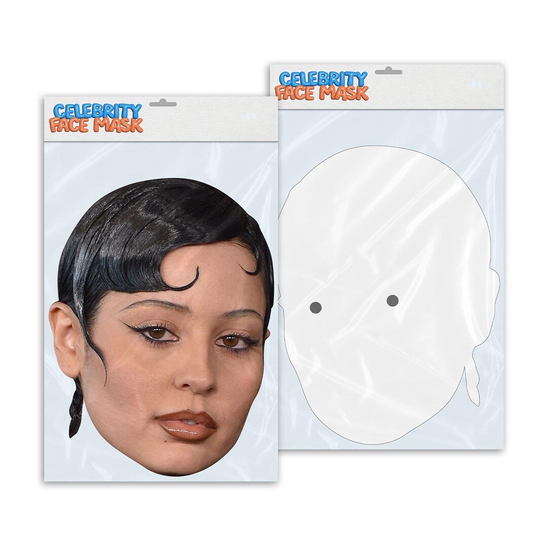 Personalised Funny Celebrity Face Mask Alexa Demie Ready to Wear, Fun ...