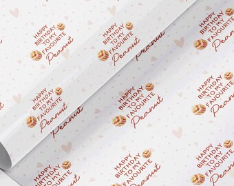 Papel de embrulho de feliz aniversário personalizado, papel de embrulho personalizado, presente de aniversário, papel ecológico em rolo fotográfico, qualquer nome/qualquer idade/qualquer texto
