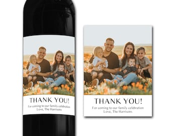 Personalised PHOTO wine bottle label 21st/30th/40th/50th Ideal Celebration/Anniversary/Birthday/Wedding personalized bottle label sticker