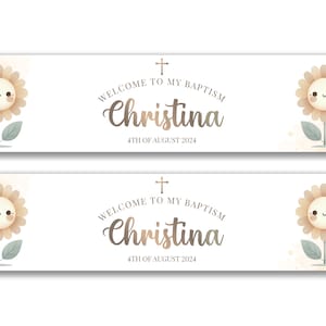 Personalised Baptism/Christening Banners - Any Name, Age and Occasion, Bunting, Event decor, Suprise banner, Party decor event banners