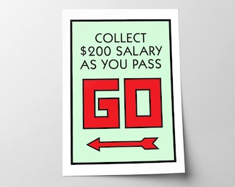 Personalised Board game Monopoly inspired street art print, New home decor, Wall gallery, House warming, Road print poster Framed/Unframed