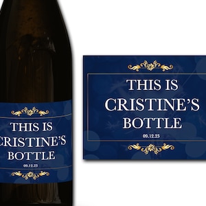 Étiquette personnalisée de bouteille de champagne/prosecco 21e/30e/40e/50e idéal/anniversaire/anniversaire/cadeau de mariage autocollant d'étiquette personnalisée