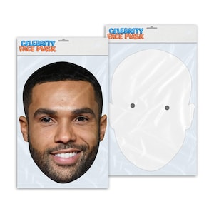 Personalised funny Celebrity face mask Lucien Laviscount ready to wear,  fun party gifts unique for fans, novelty face masks