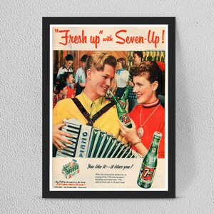 Vintage Softdrink Werbung Posterdruck - Vintage Wohnkultur Wandkunst - Gerahmt/Ungerahmt - Mehrere Größen verfügbar a111