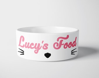 Personalised Pet Bowl, For Dog/Cat, Custom name, food/water bowl. Custom pet gift idea. Animal lover