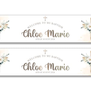 Personalised Baptism/Christening Banners - Any Name, Age and Occasion, Bunting, Event decor, Suprise banner, Party decor event banners